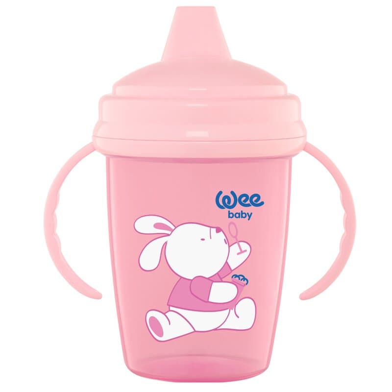 Pahar cu maner pentru bebelusi care nu curge