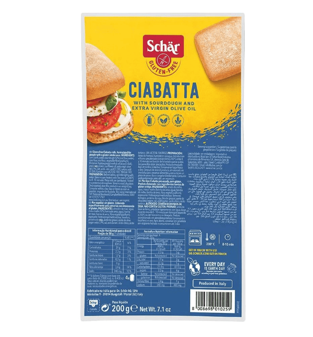 Paine ciabatta fara gluten Ciabattine, 200g, Schar 1 Paine ciabatta fara gluten Ciabattine