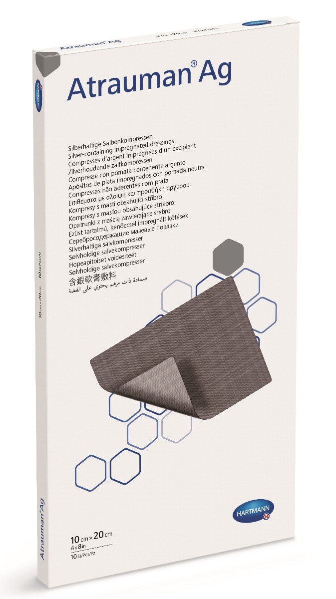 Pansament cu unguent neutru si argint, 10x20 cm, 10 bucati, Atrauman 1 Pansament cu unguent neutru si argint