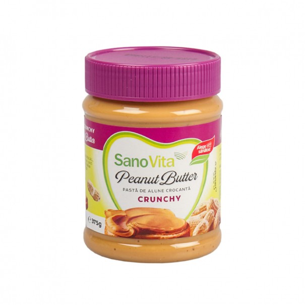 Pasta de alune crocanta SanoVita - Beneficii și Utilizare 1 Pasta de alune crocanta, 375ml, SanoVita