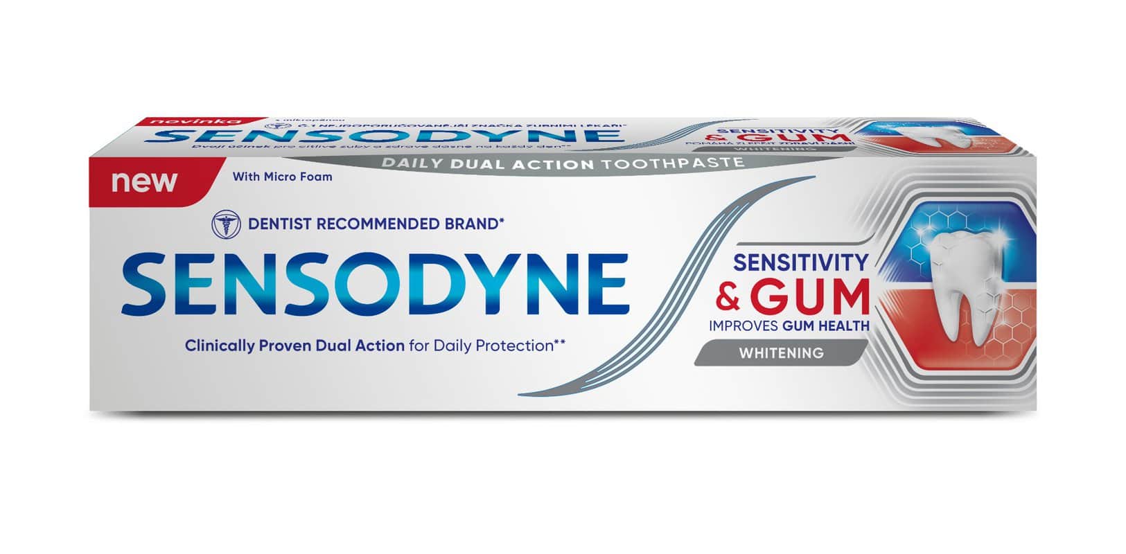 Pasta de dinti Sensitivity & Gum Whitening, 75ml, Sensodyne 1 Pasta de dinti Sensitivity & Gum Whitening