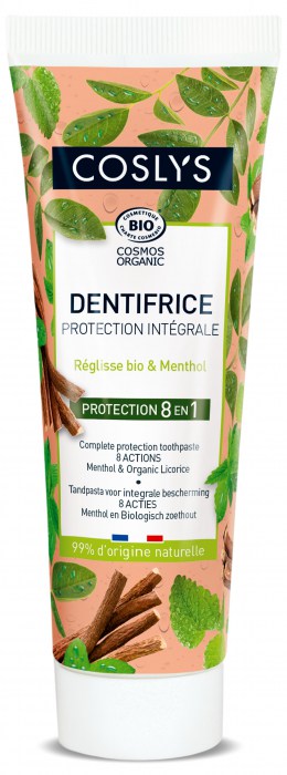 Pasta de dinti bio protectie completa 8 in 1 cu mentol si lemn dulce