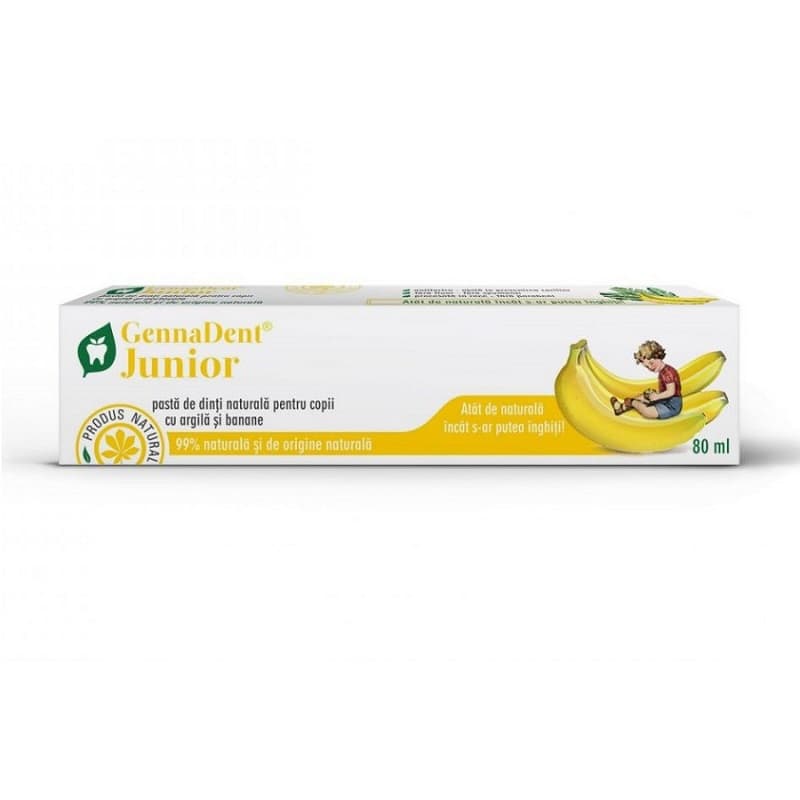 Pasta de dinti naturala cu argila si banane GennaDent Junior