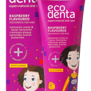 Pasta de dinti naturala pentru copii cu gust de zmeura contra tartu & carii