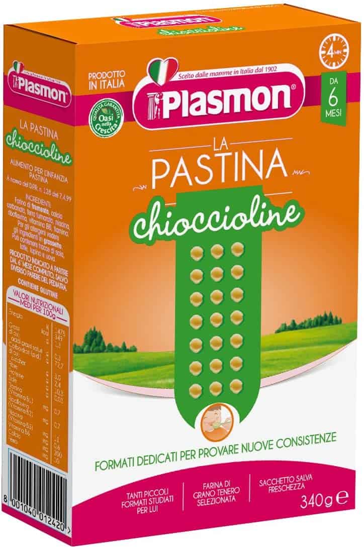 Paste Chioccioline in forma de melcisori 6 luni+, 340g, Plasmon 1 Paste Chioccioline in forma de melcisori 6 luni+