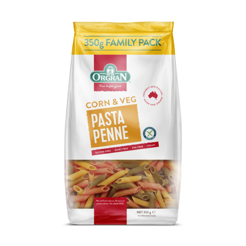 Paste penne din porumb si legume