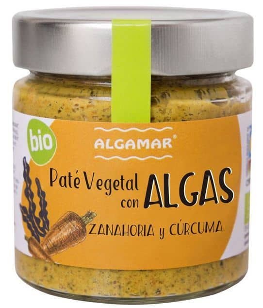 Pate vegetal cu alge, morcovi si turmeric Bio, 180g, Algamar 1 Pate vegetal cu alge