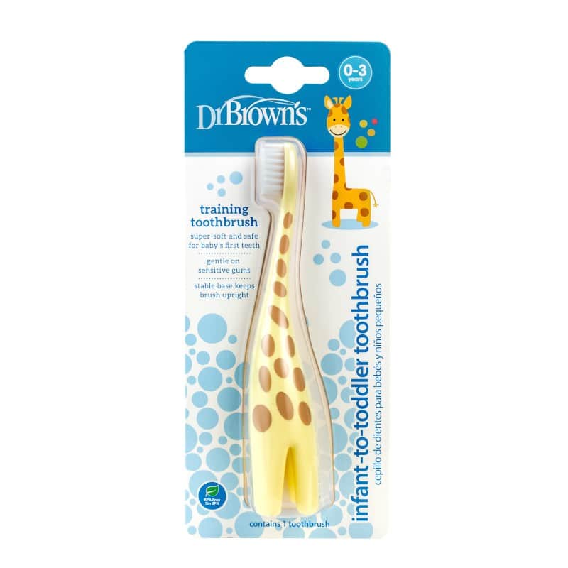 Periuta de dinti in forma de girafa