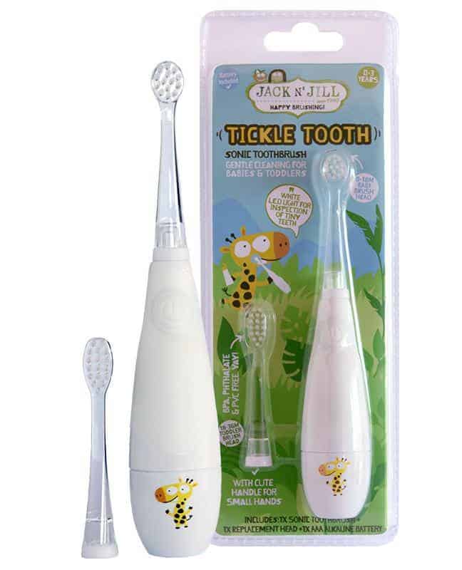 Periuta de dinti sonica pentru copii de la 0-3 ani Tickle Tooth, 1 bucata, Jack N' Jill 1 Periuta de dinti sonica pentru copii de la 0-3 ani Tickle Tooth