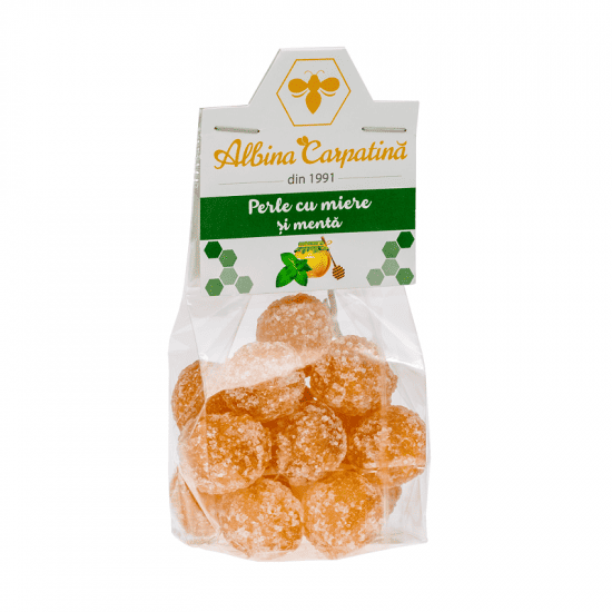 Perle cu miere si menta Albina Carpatina