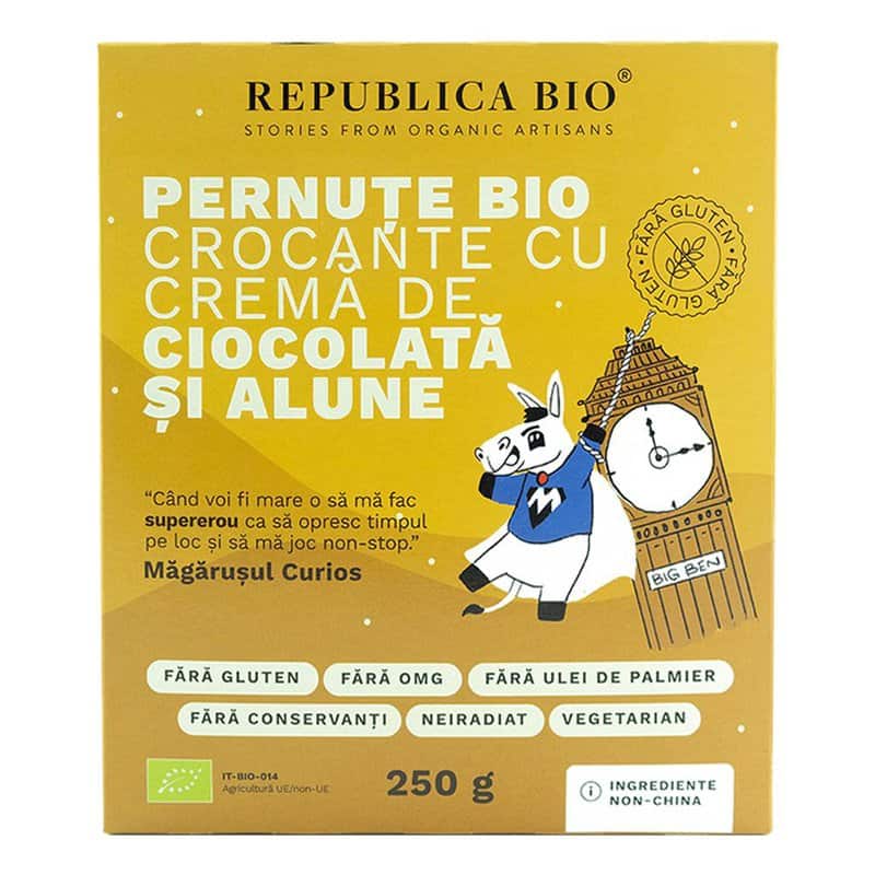 Pernute crocante cu crema de ciocolata si alune