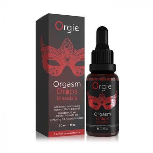 Picaturi gel intim ORGIE Orgasm Drops Kissable Rosu