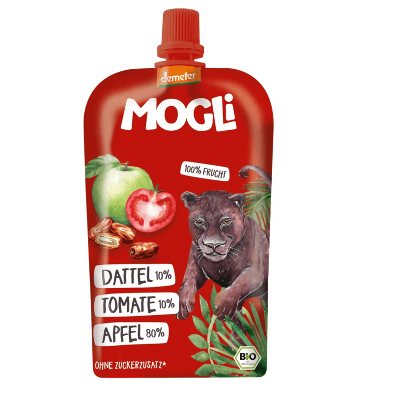 Pireu mere-rosii-curmale Eco, 120g, Mogli 1 Pireu mere-rosii-curmale Eco
