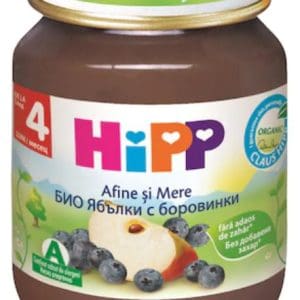 Piure Bio de fructe cu mere si afine de la 4 luni