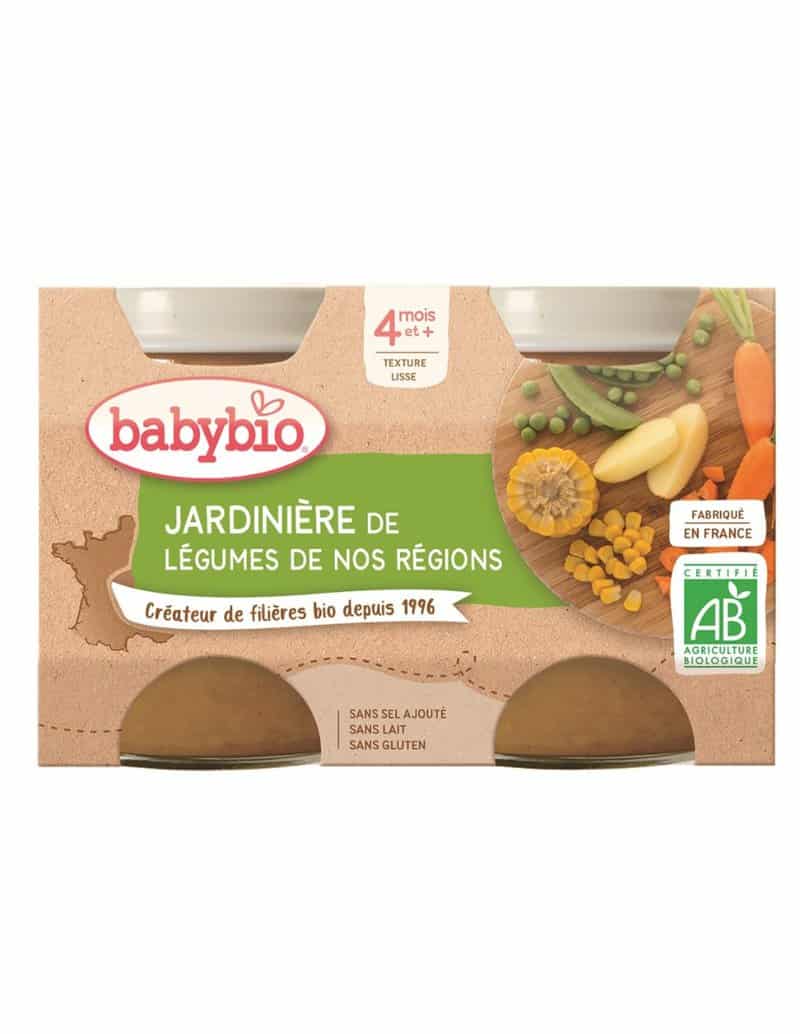 Piure bio din legume de gradina +4 luni, 2 x 130g, BabyBio 1 Piure bio din legume de gradina +4 luni
