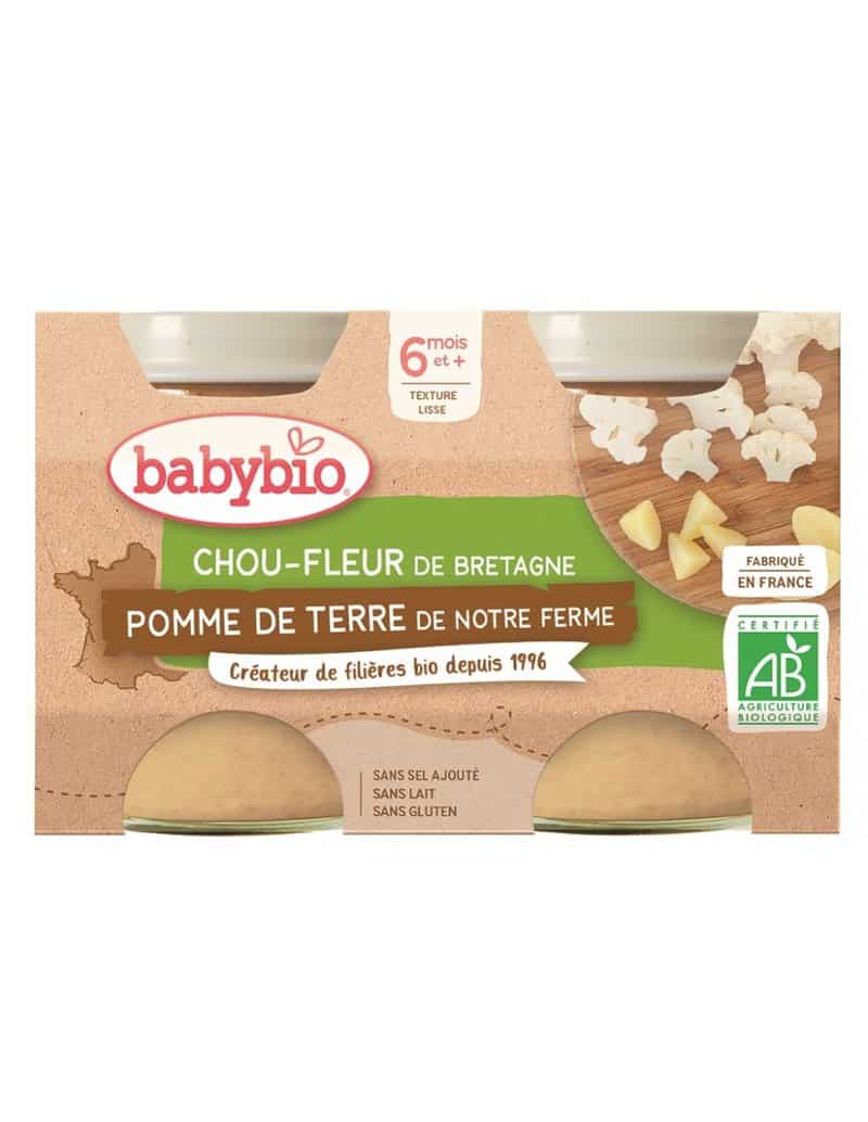 Piure de conopida si cartofi Bio, 2 x 130g, BabyBio 1 Piure de conopida si cartofi Bio