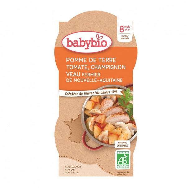 Piure de legume si vitel Bio