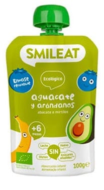 Piure din avocado si afine +6 luni Bio