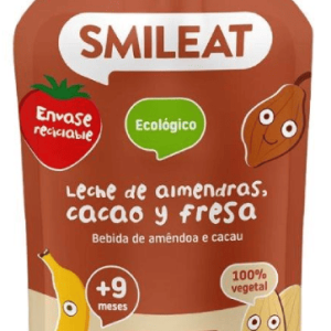 Piure din lapte de migdale cu cacao si capsuni +9 luni Bio