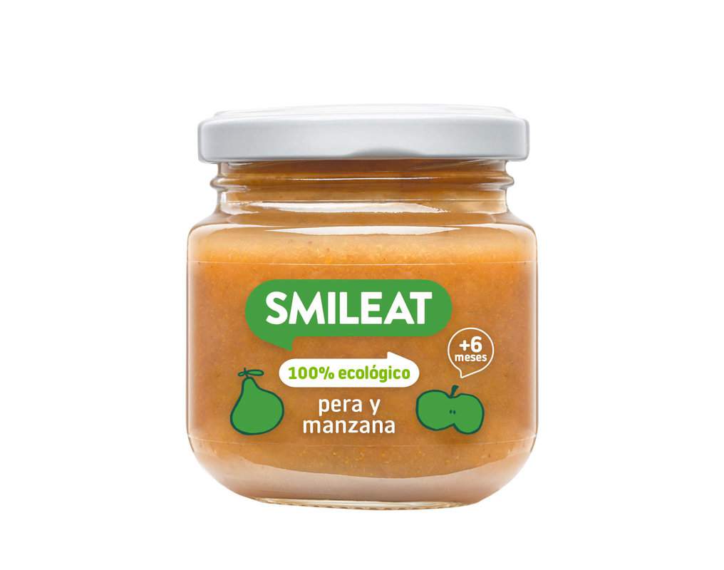 Piure din pere, mere si scortisoara Bio +4 luni, 130g, Smileat 1 Piure din pere