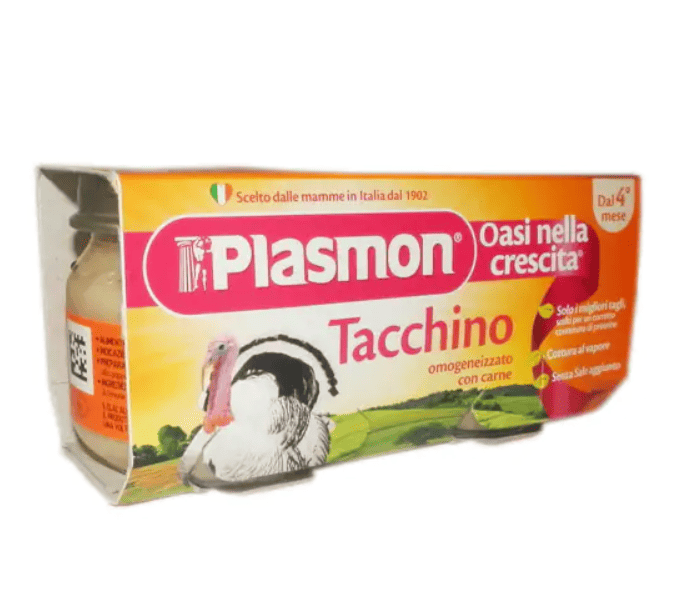 Piure omogenizat din carne de curcan fara gluten 4 luni+, 2 x 80g, Plasmon 1 Piure omogenizat din carne de curcan fara gluten 4 luni+