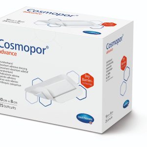 Plasture steril cu corp absorbant si margini autoadezive