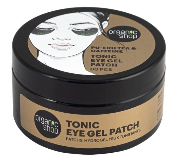 Plasturi cu gel tonice pentru ochi Caffeine & Pu-erh Tea, 60 bucati, Organic Shop 1 Plasturi cu gel tonice pentru ochi Caffeine & Pu-erh Tea