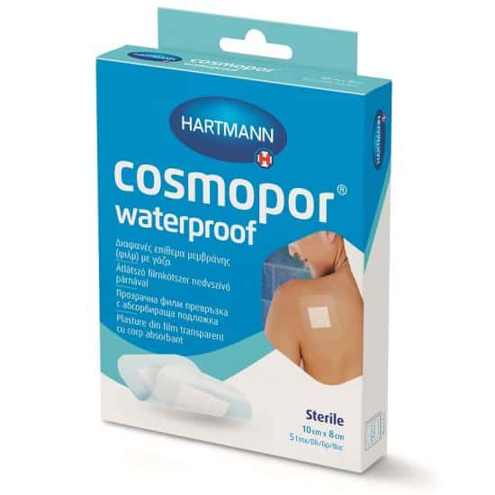 Plasturi sterili Cosmopor Waterproof 10x8cm