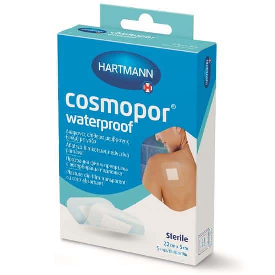 Plasturi sterili Cosmopor Waterproof 7.2x5cm