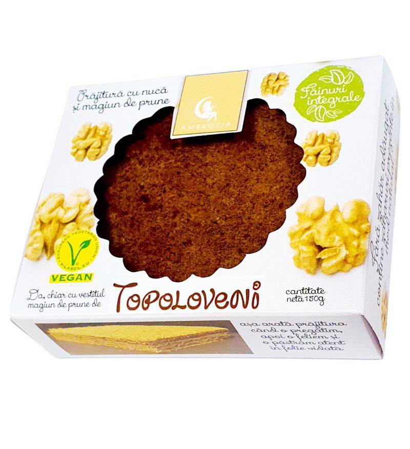 Prajitura cu nuca si magiun de prune, 150g, Ambrozia 1 Prajitura cu nuca si magiun de prune
