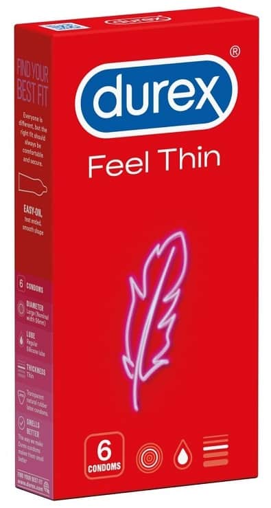 Prezervative Feel Thin, 6 bucati, Durex 1 Prezervative Feel Thin