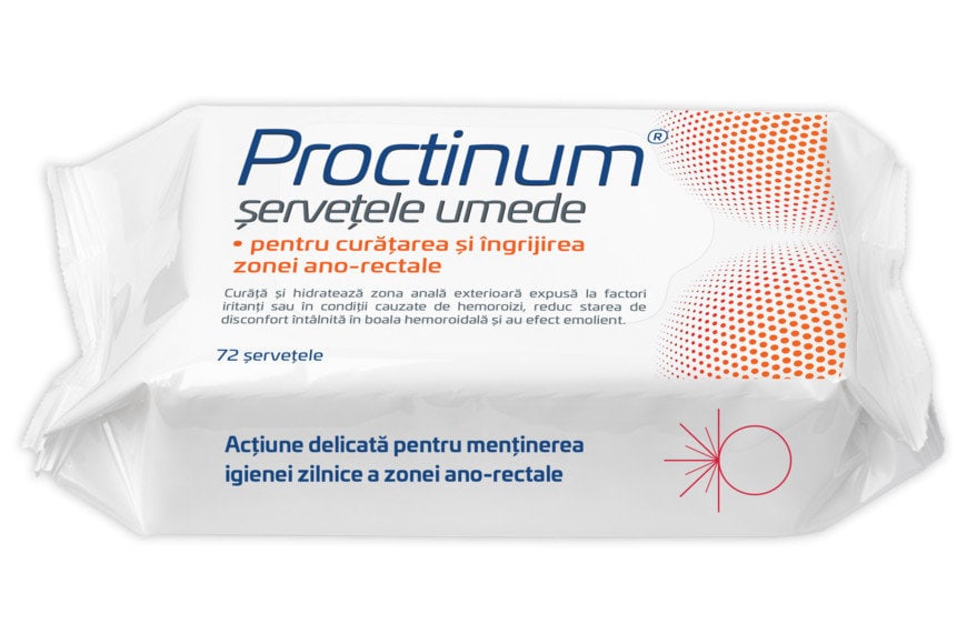 Proctinum servetele umede pentru igiena ano-rectala, 72 bucati, Zdrovit 1 Proctinum servetele umede pentru igiena ano-rectala
