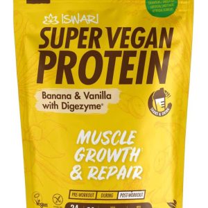 Proteina Super Vegan bio banane si vanilie cu DigeZyme