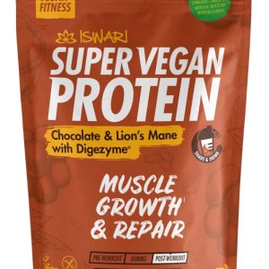 Proteina Super Vegan bio ciocolata si coama de leu cu DigeZyme