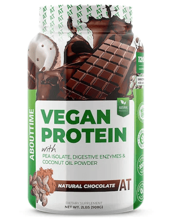Proteina Vegana cu Aroma Naturala de Ciocolata, 908g, AboutTime® 1 Proteina Vegana cu Aroma Naturala de Ciocolata
