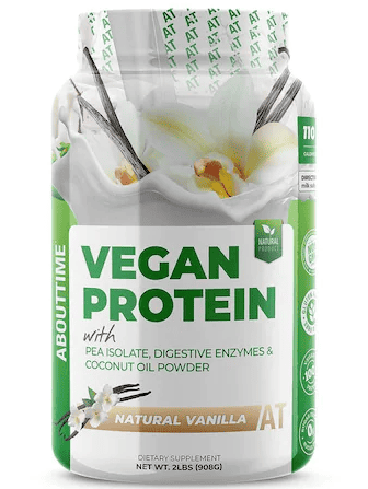 Proteina Vegana cu Aroma Naturala de Vanilie, 908g, AboutTime® 1 Proteina Vegana cu Aroma Naturala de Vanilie
