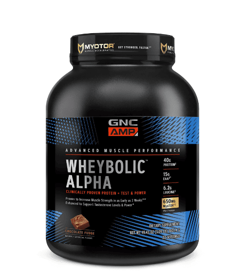 Proteina cu aroma de ciocolata AMP Wheybolic Alpha, 1401.40g, GNC 1 Proteina cu aroma de ciocolata AMP Wheybolic Alpha
