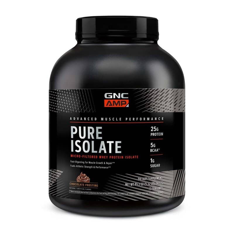 Proteina izolata din zer cu aroma de glazura de ciocolata AMP Pure Isolate