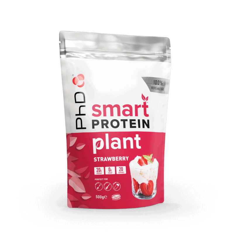 Pudra de proteine vegetale cu aroma de capsuni si frisca Smart Protein Plant