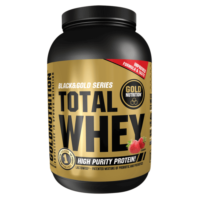Pudra proteica Total Whey cu capsuni