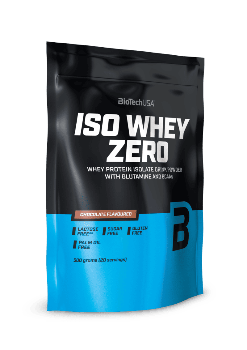 Pudra proteica cu aroma de ciocolata Iso Whey Zero, 500g, BioTechUSA 1 Pudra proteica cu aroma de ciocolata Iso Whey Zero