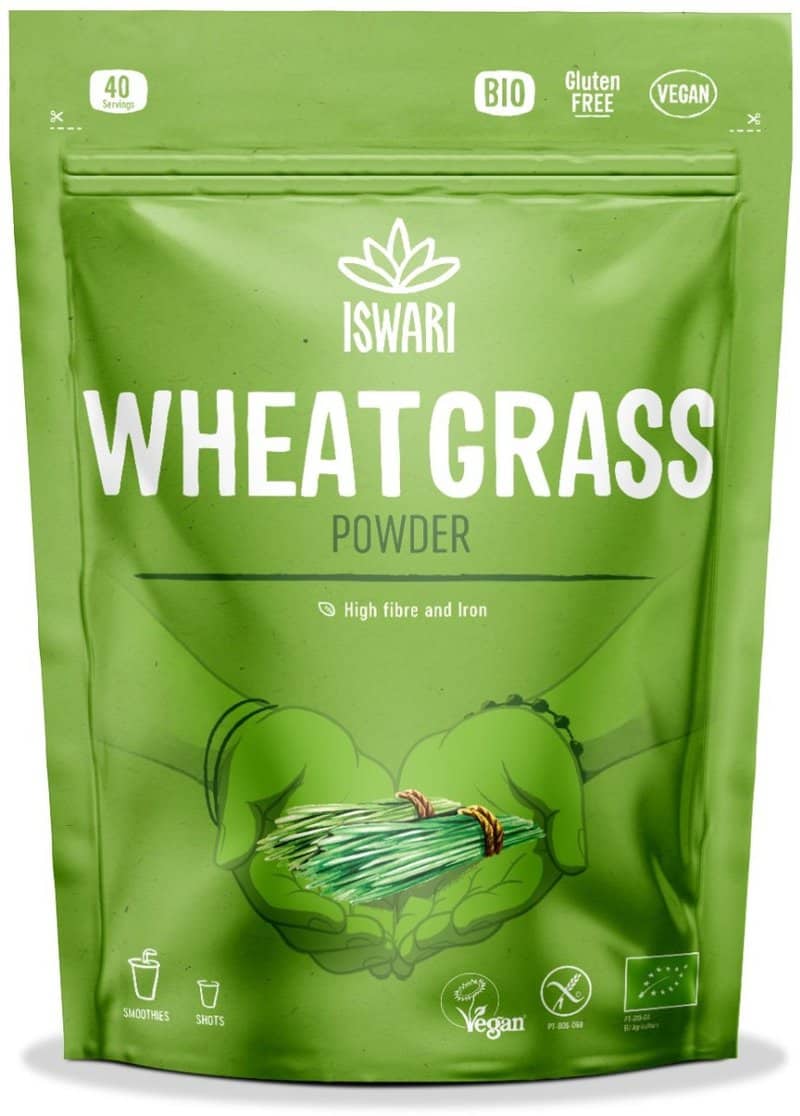 Pulbere functionala bio din iarba de grau verde, 200g, Iswari 1 Pulbere functionala bio din iarba de grau verde