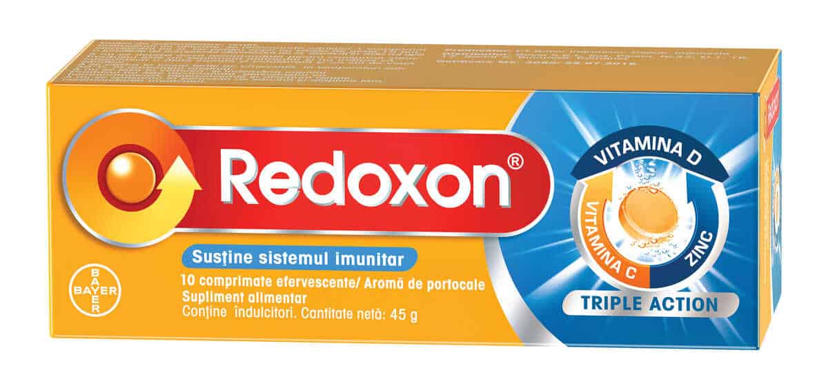 Redoxon Triple Action, 10 comprimate efervescente, Bayer 1 Redoxon Triple Action