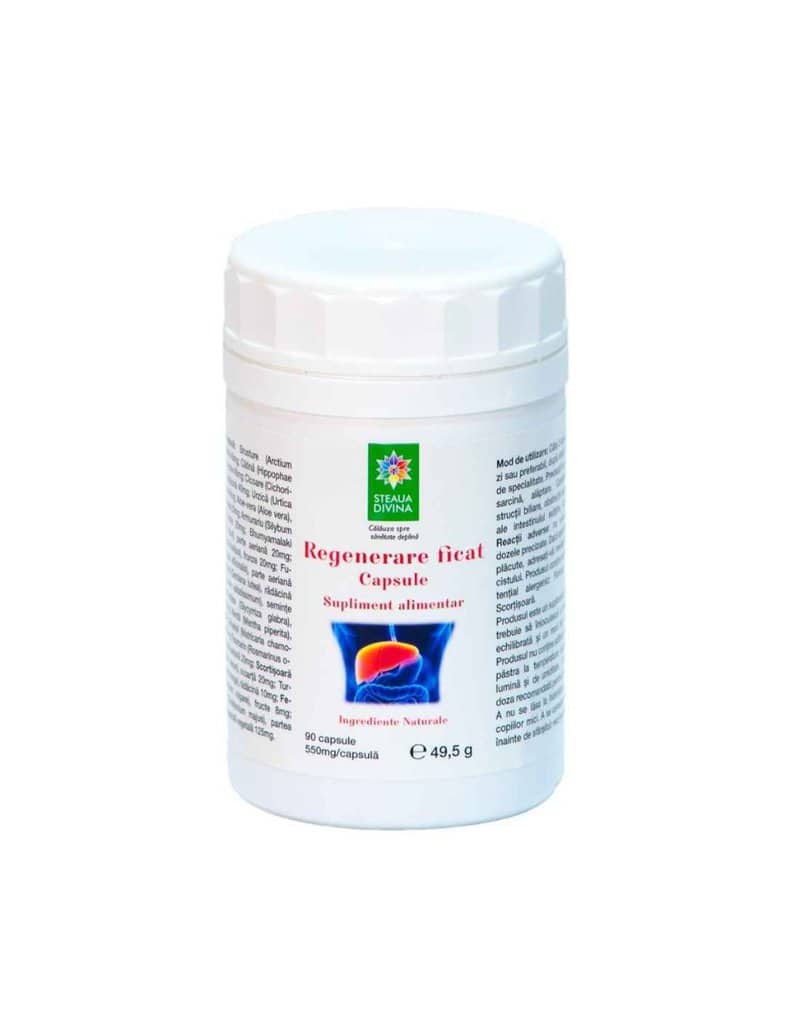 Regenerare ficat 550mg, 90 capsule, Steaua Divina 1 Regenerare ficat 550mg