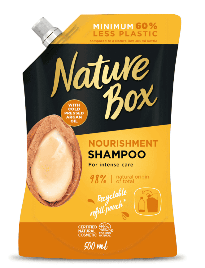 Rezerva sampon cu ulei de argan presat la rece, 500ml, Nature Box 1 Rezerva sampon cu ulei de argan presat la rece