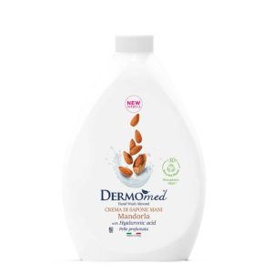 Rezerva sapun lichid crema cu pompita migdale si unt de shea, 1000ml, Dermomed – ofertă, preț și specificații