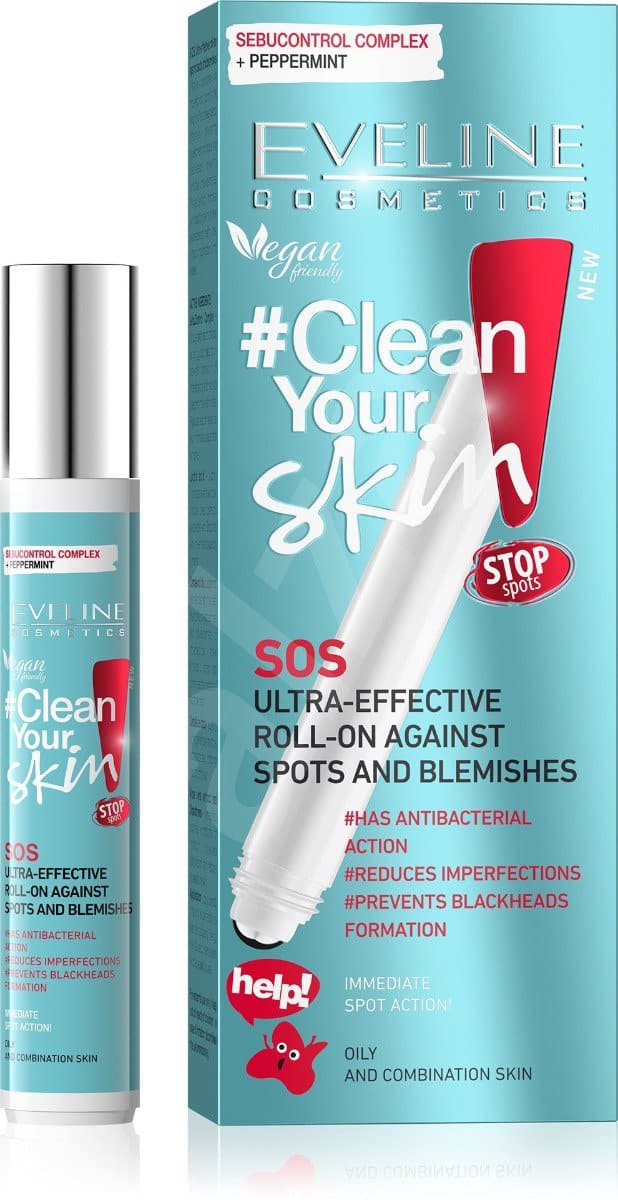 Roll-on impotriva imperfectiunilor Clean Your Skin, 15ml, Eveline Cosmetics 1 Roll-on impotriva imperfectiunilor Clean Your Skin