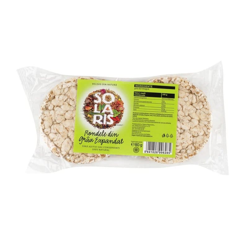 Rondele din grau expandat