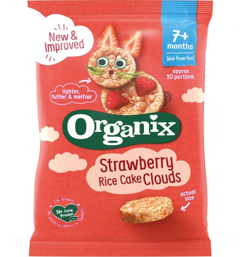 Rondele din orez cu capsuni +7 luni Bio, 50g, Organix 1 Rondele din orez cu capsuni +7 luni Bio