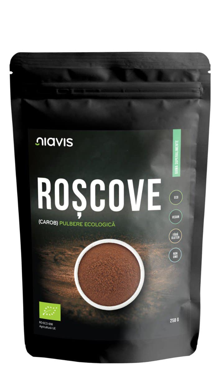 Roscove (Carob) Pulbere ecologica, 250g, Niavis 1 Roscove (Carob) Pulbere ecologica
